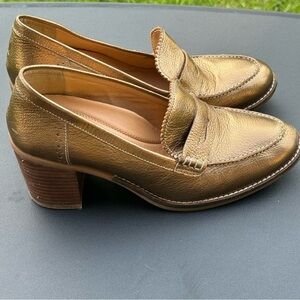Hush Puppies Gold Women's Loafers Shoes 8.5